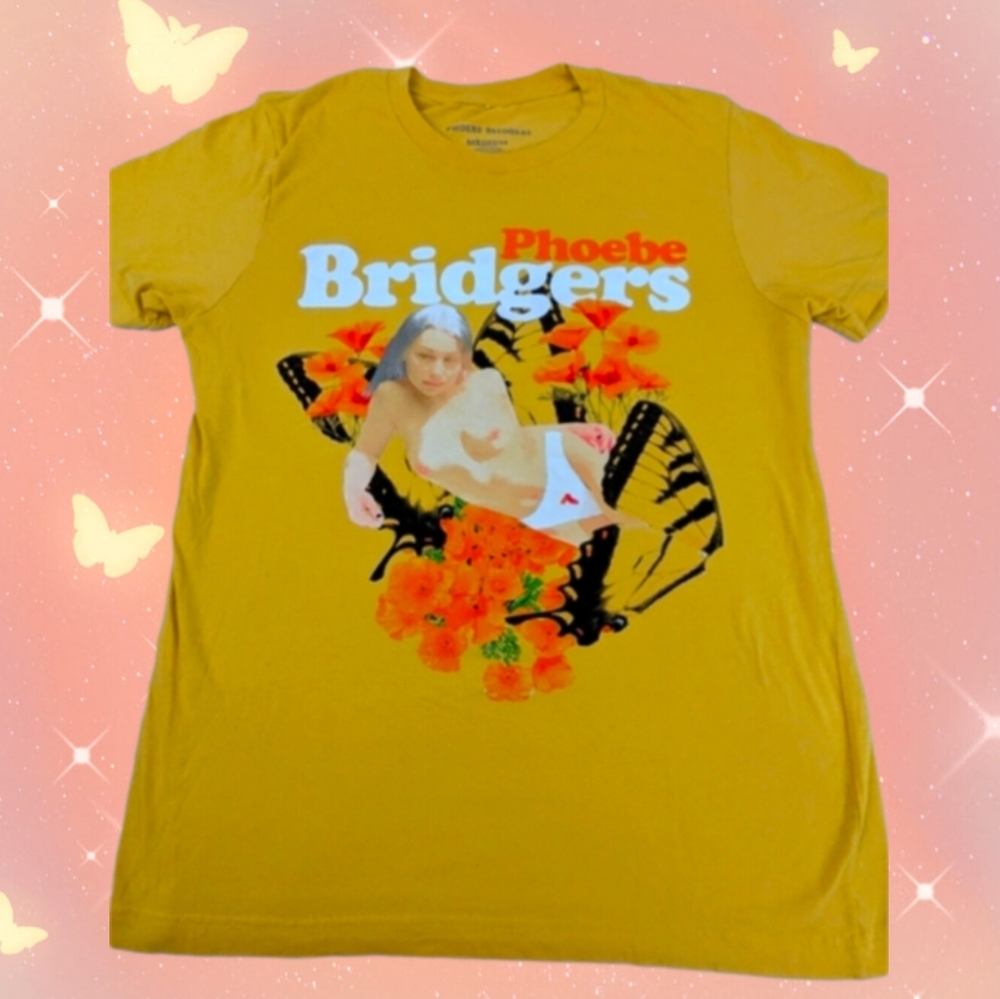 Phoebe Bridgers Yellow Concert T-Shirt Size Medium